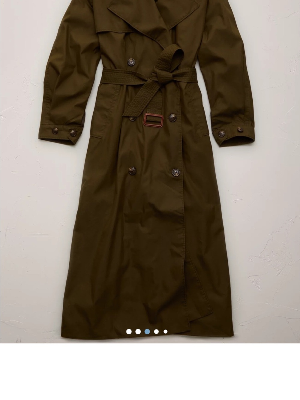 AE77 Premium Dolman Olive Trench Coat - XS‎